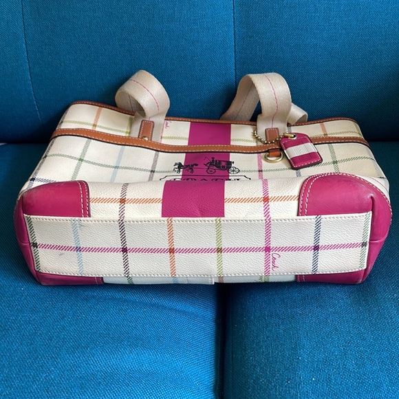 Coach 2000s Heritage Tattersall Tote - Picture 5 of 11